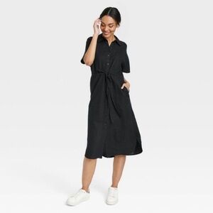 Linen midi dress
